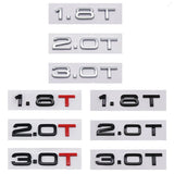 Audi 2.0T 1.8T 3.0T ABS Car Rear Sticker Trunk Emblem Badge Decal