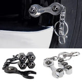 4pcs/set Lexus Logo Car Air Valve Stem Cap Auto Tyre Valve Covers with Wrench