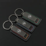 BMW Car Keyring Metal Leather Key Chain Holder Pendant