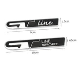 Peugeot GT Line Sport Metal Car Rear Sticker Auto Body Fender Side Emblem Badge Decal