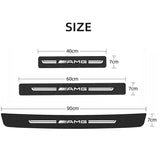 Mercedes Benz AMG Carbon Fiber Car Door Threshold Scratch Proof Sticker Decal