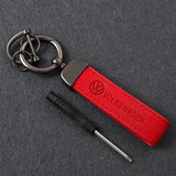 Volkswagen VW R Logo Suede Metal Car Keyring Pendant