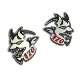 2pcs Dodge Demon 170 Metal Car Rear Sticker Body Badge Emblem