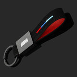 BMW M Power Suede Car Keychain Pendant Auto Key Chain Holder