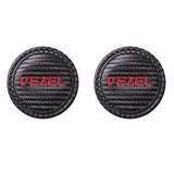 2pcs/set Honda Mugen Vezel Carbon Fiber Car Water Coaster Non-slip Mat