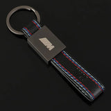 BMW M Power PU Leather Metal Car Keychain Keyring