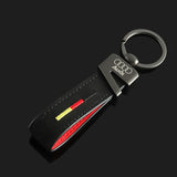 Audi Logo Suede Metal Car Keychain