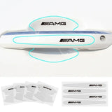 8pcs Mercedes Benz AMG Car Door Handle Bowl Wrist Transparent Protector Anti-collision Decal
