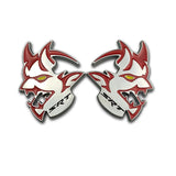 2pcs Dodge Demon SRT Metal Car Stickers Fender Side Badge Emblem