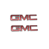 2PCS Trunk Sticker Metal Red Emblem Badge for GMC Logo Sierra Canyon Yukon Envoy Safari Savana Terrain Acadia Car Accessories