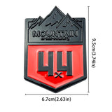 Jeep Mountain 4x4 Metal Car Front Grille Emblem Badge Auto Trunk Sticker Decal