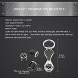 4pcs/set Lexus Logo Carbon Fiber Car Air Valve Stem Caps Auto Tyre Valve Covers with Wrench