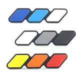 Three-colors Car Front Grille Emblem Badge Decals for TRD Tacoma 4Runner Tundra Rav4 Highlander Modified Accessories