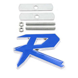 Car Front Grille Sticker Auto Body Side Decal Badge R Logo for Honda Crosstour Odyssey Insight Elysion CRZ Vezel City Civic