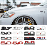 Ford 3.7 5.0 Logo Metal Car Rear Sticker Body Emblem Badge Decal
