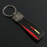 Mercedes Benz AMG Suede Car Keychain Key Rings Holder Pendant