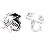 Abarth Scorpion Logo Metal Car Body Sticker Auto Rear Emblem Badge Decal