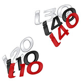 Hyundai I10 I20 I30 I40 Metal Car Rear Sticker Decal Auto Trunk Letter Emblem Badge