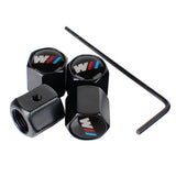 4pcs/set BMW M Power Anti-Theft Car Air Valve Stem Cap Auto Tyre Valve Covers