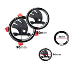 4pcs Skoda ABS Car Front Hood Emblem Rear Badge Sticker Steering Wheel Decal