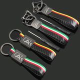 Audi A1 Logo Leather Car Keychain Keyring Pendant