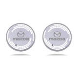 2pcs Mazda Logo Car Water Coasters 7-color LED Light Cup Mat Holder