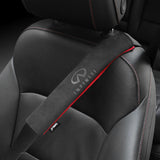 2pcs/set Infiniti Suede Car Safety Belt Pads Shoulder Covers