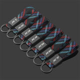 BMW X1 X2 X3 X4 X5 X6 X7 Logo Oxford Webbing Metal Car Keychain Keyring