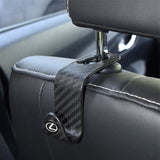 Lexus Carbon Fiber Car Seat Back Hooks Storage Holders
