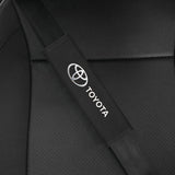 2pcs 21.5cm Toyota Logo Suede Car Seat Safety Belt Pads Shoulder Protection Cover