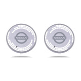 2pcs Nissan Logo Car Water Coasters 7-color LED Light Cup Mat Holder