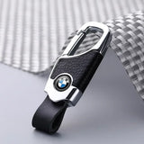 BMW Metal Leather Car Keychian Key Ring Holder