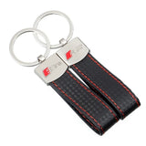Audi RS Sline PU Leather Metal Car Keychain