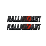 2PCS Mitsubishi Ralliart Metal Car Body Fender Side Sticker Decal Emblem Badge