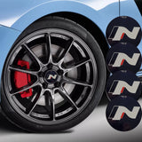 4pcs/set 56mm Hyundai N Logo Car Wheel Center Hup Cap Sticker Decal