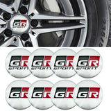 4pcs/set 56mm Toyota GR Sport Logo Car Wheel Center Hub Cap Sticker Decal
