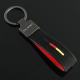 Mercedes Benz CL Sport Logo Suede Metal Car Keychain