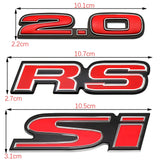 ABS Car Sticker SI 2.0 RS Logo Body Emblem Decal for Honda I VTEC Badge Fit Accord Odyssey CRV HRV Exterior Decoration