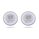 2pcs Cadillac Logo Car Water Coasters 7-color LED Light Cup Mat Holder