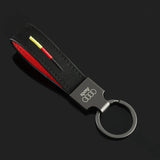 Audi Logo Metal Suede Car Keychain
