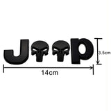Jeep Skull Metal Car Rear Sticker Auto Body Side Emblem Badge