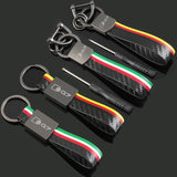 Audi SQ7 Logo Leather Car Keychain Keyring Pendant