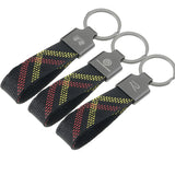 Volkswagen VW R Logo Oxford Webbing Car Keychain Pendant Key Chain Holder