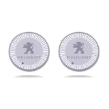 2pcs Peugeot Logo Car Water Coasters 7-color LED Light Cup Mat Holder