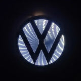 For Volkswagen VW Golf Polo Beetle CC MK7 MK5 Jetta Tiguan Touran Passat 3D LED Car Front Emblem Badge Bright Sticker Accessories