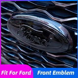 3pcs Stainless Steel Car Steering Wheel Sticker Auto Front Head Decal Rear Emblem Badge for Ford Focus Edge STline Territory Mondeo TAURUS Escort Everest Decoration