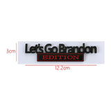 Jeep Let's Go Brandon Edition Metal Car Body Side Fender Sticker Decal Trunk Emblem Badge