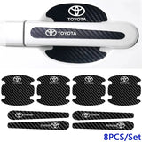 Toyota Carbon Fiber Car Door Bowl Handle Anti-collision Protective Stickers Scratches Film