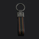 Mercedes Benz Carbon Fiber Car Keychain Key Rings Holder Pendant