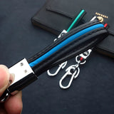 Lincoln PU Leather Car Key Chain Holder Auto Keyring